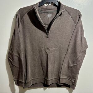 Kirkland Signature Men's Dark Brown Zip-Up Sweater (291)